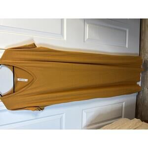 Zenana Outfitters Mustard Yellow Maxi Dress, Size Medium 289